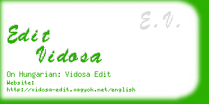 edit vidosa business card